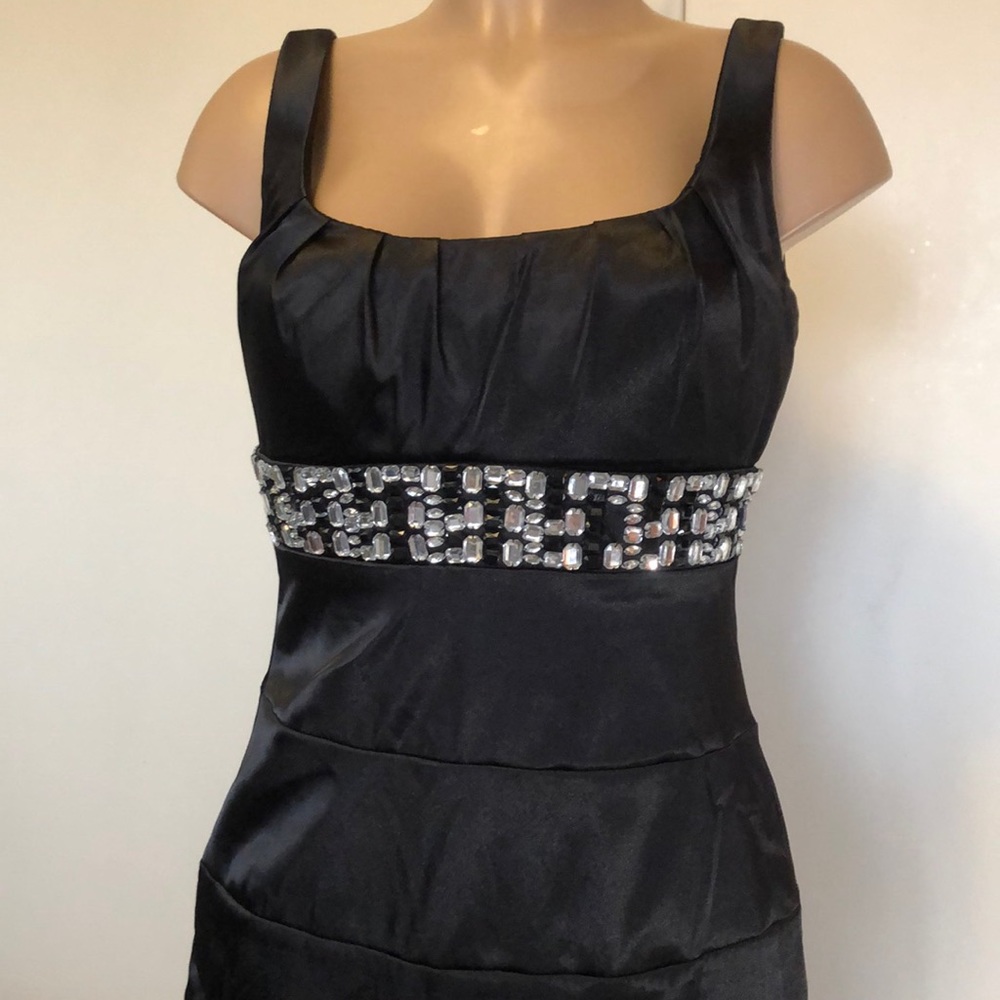 Stunning BISOU BISOU black w/ bling crystals DRESS